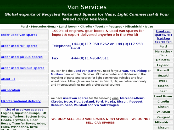 www.usedvanspares.com