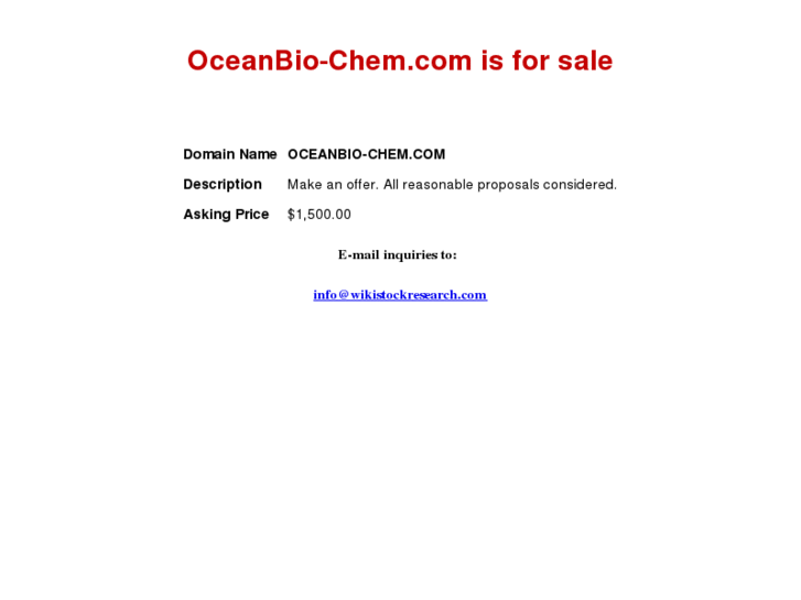 www.oceanbio-chem.com