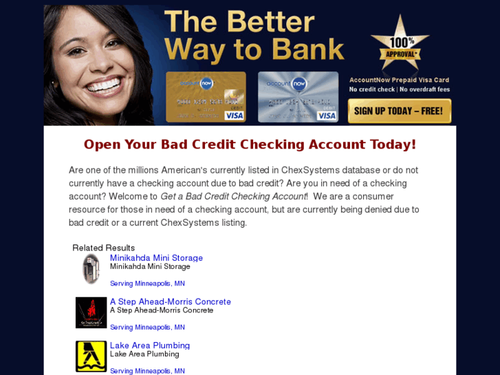 www.getabadcreditcheckingaccount.com