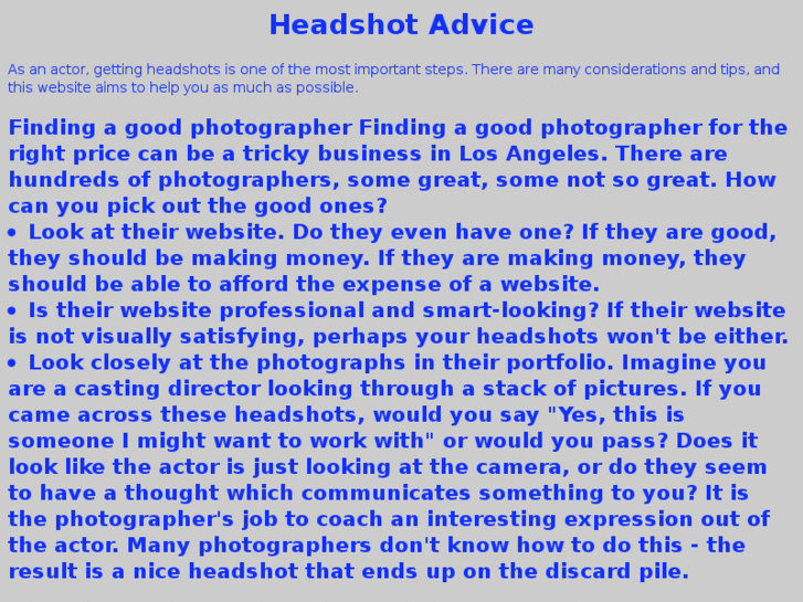 www.headshot-advice.com