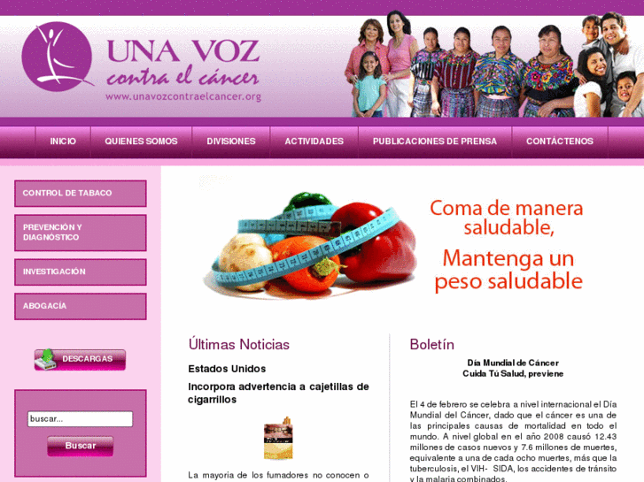 www.unavozcontraelcancer.org