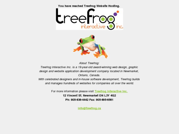 www.treefrogwebsitehosting.com