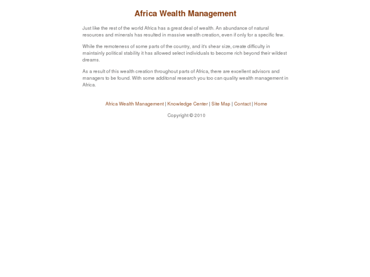 www.africawealthmanagement.com