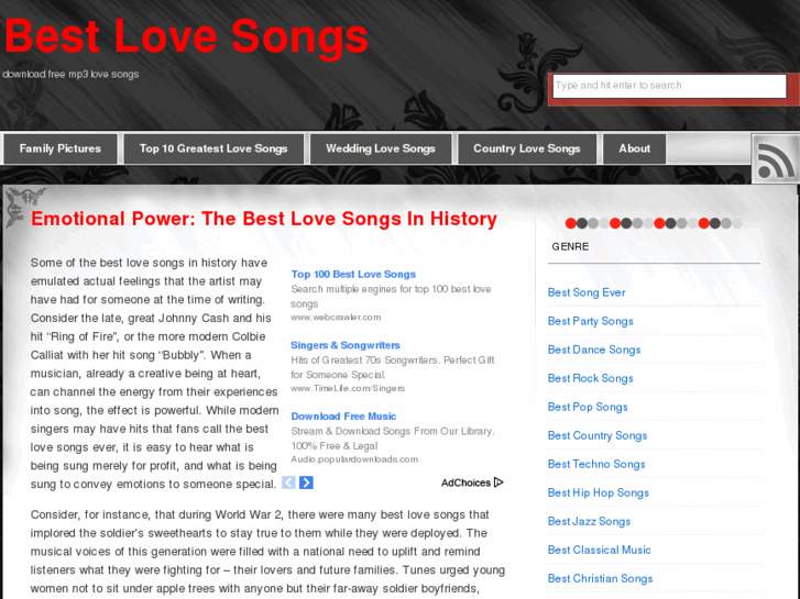 www.bestlovesongs.net