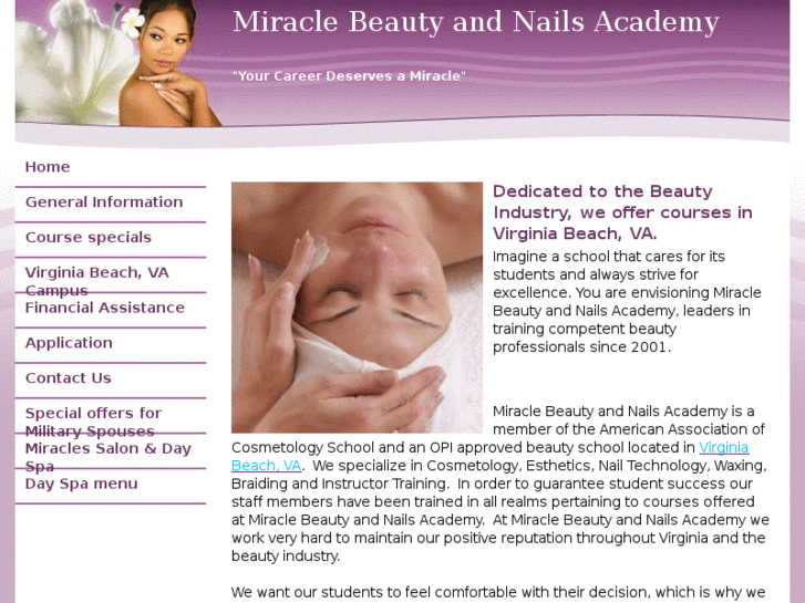 www.miraclebeautyandnailsacademy.com