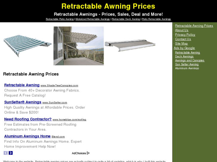 www.retractableawningprices.org