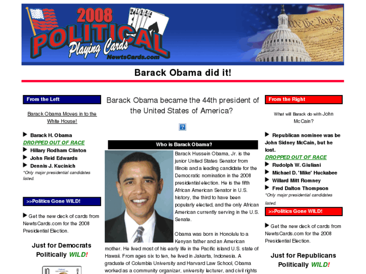 www.barackobamaplayingcards.com