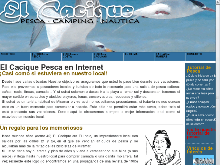 www.elcaciquepesca.com.ar