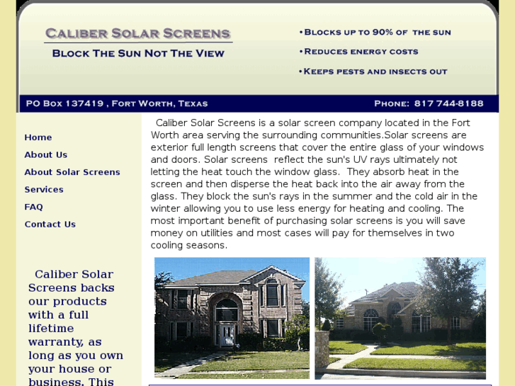 www.calibersolarscreens.com