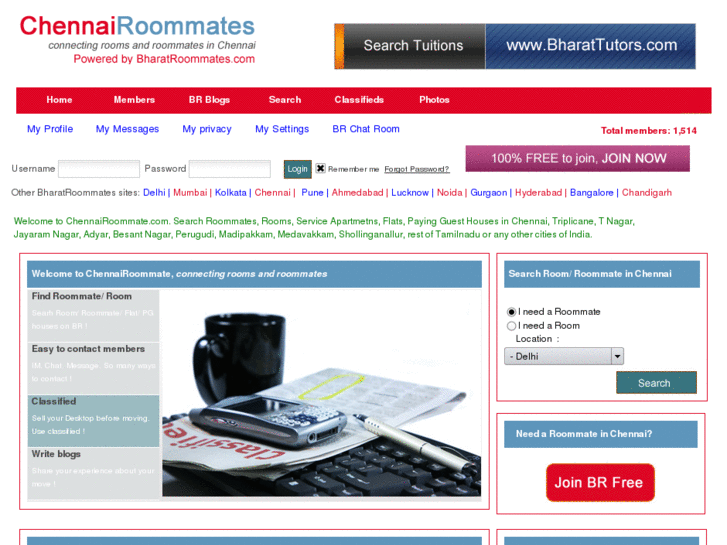 www.chennairoommate.com