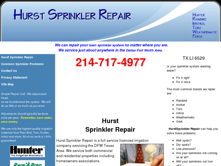 www.hurstsprinklerrepair.com