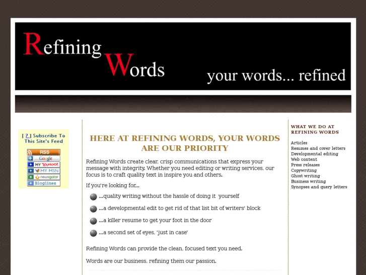 www.refiningwords.com