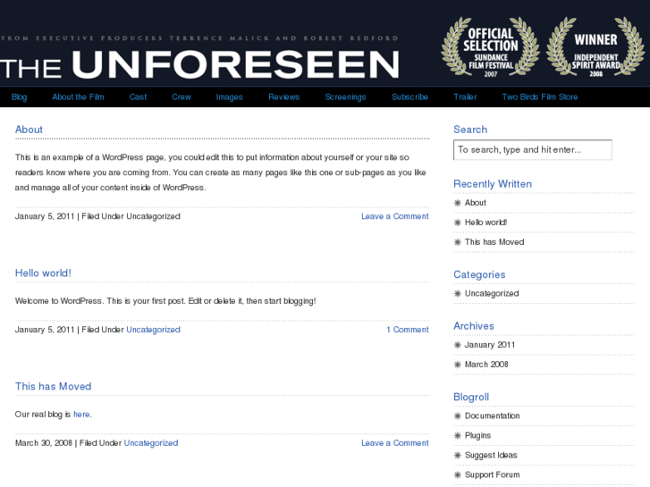 www.theunforeseenfilm.com