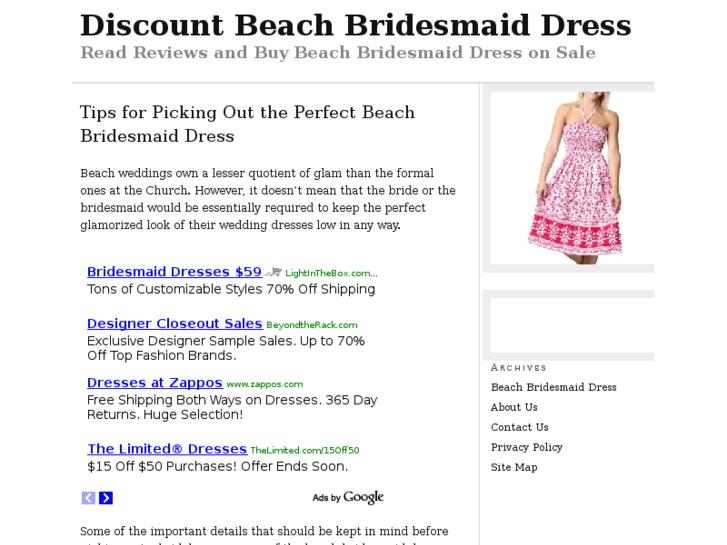 www.beachbridesmaiddresses.net