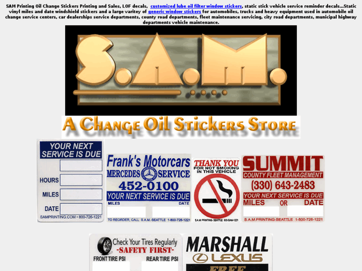 www.oil-change-stickers.com