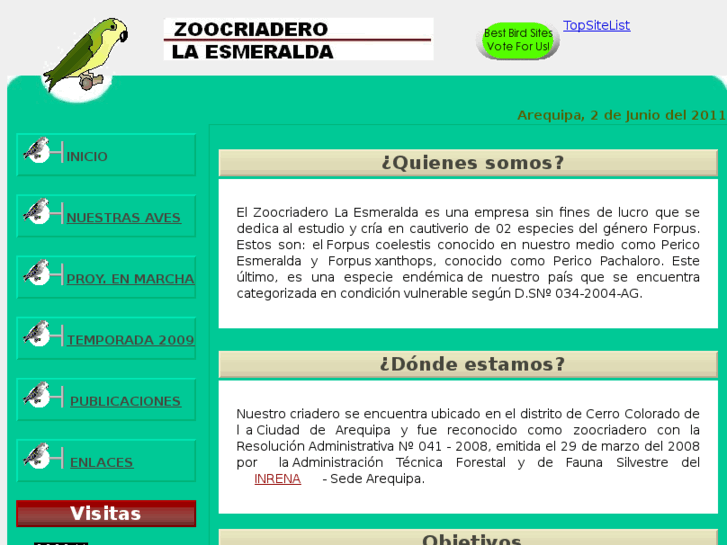 www.zoocriaderolaesmeralda.org