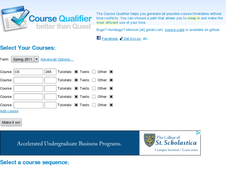 www.coursequalifier.com