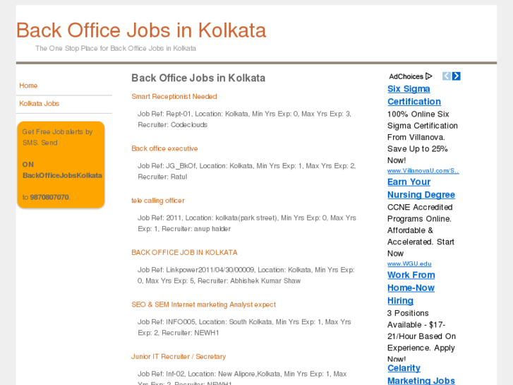 www.backofficejobskolkata.com