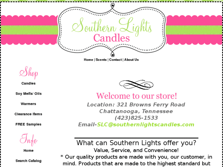 www.southernlightscandles.com