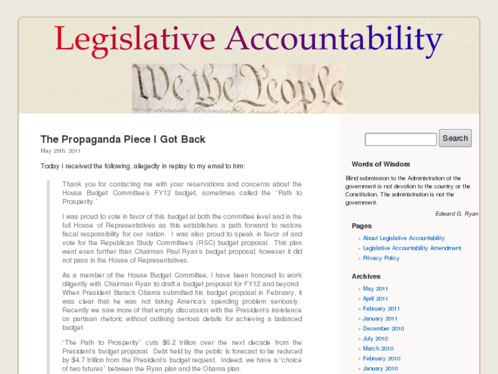 www.legislativeaccountability.org