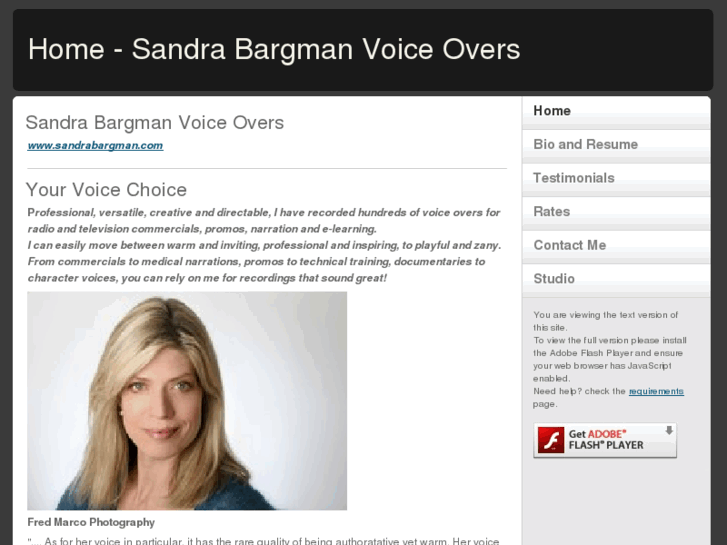 www.sandrabargmanvoiceovers.com