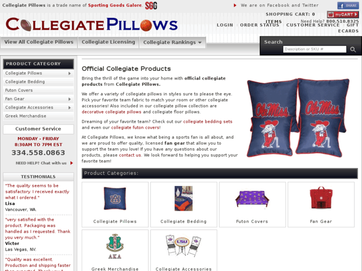 www.collegiatepillows.com