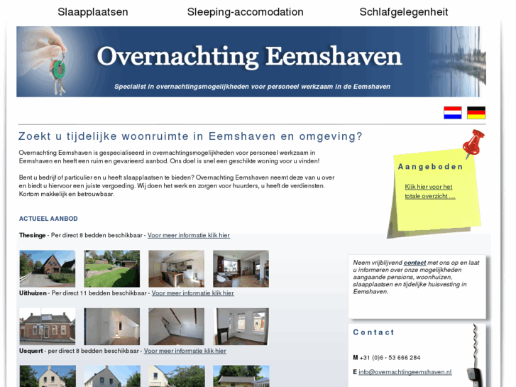 www.overnachtingeemshaven.nl