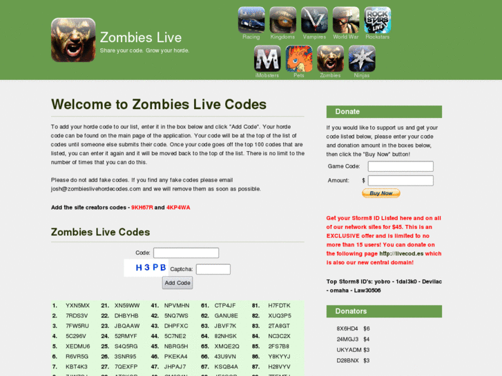 www.zombieslivehordecodes.com