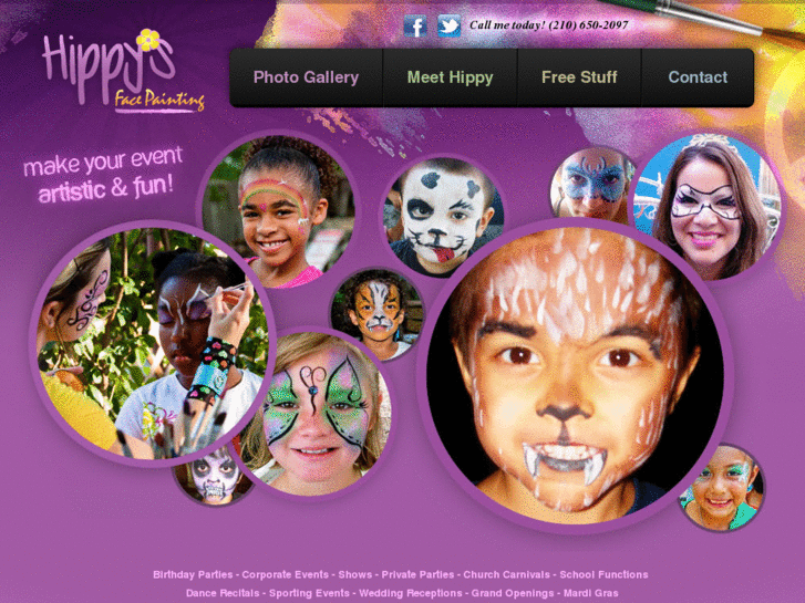 www.hippysfacepainting.com