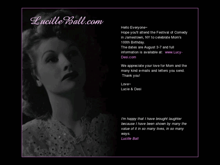 www.lucilleball.com