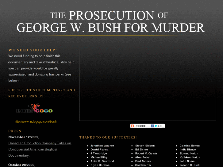 www.prosecutionofbushmovie.com