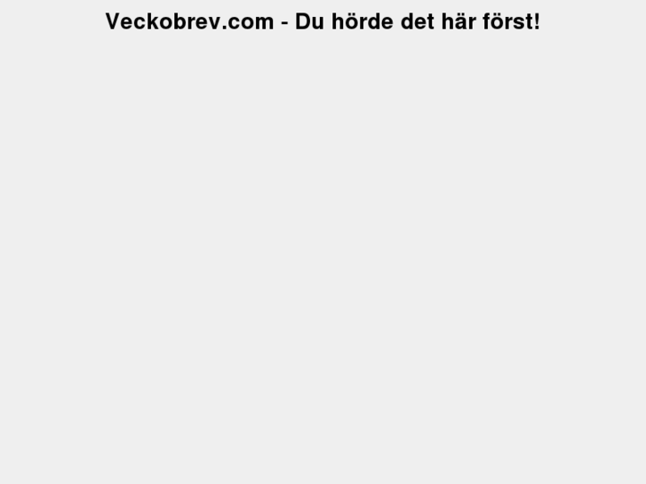 www.veckobrev.com