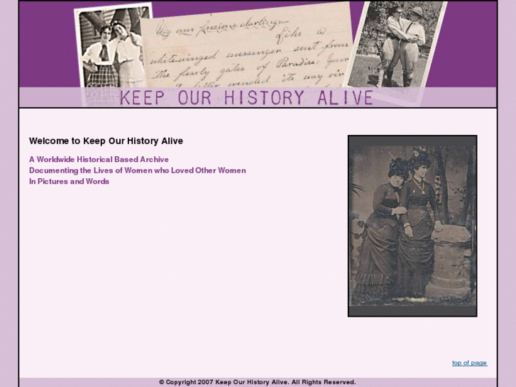 www.keepourhistoryalive.com