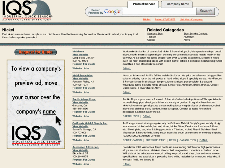 www.nickelsuppliers.com