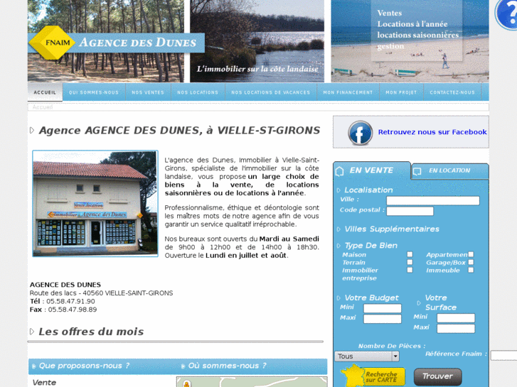 www.dunes-immobilier.com