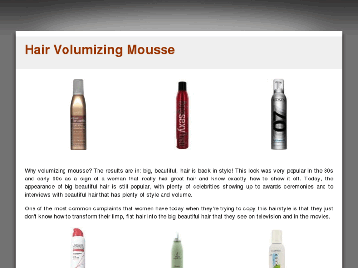 www.volumizingmousse.com