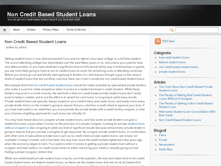 www.noncreditbasedstudentloans.net