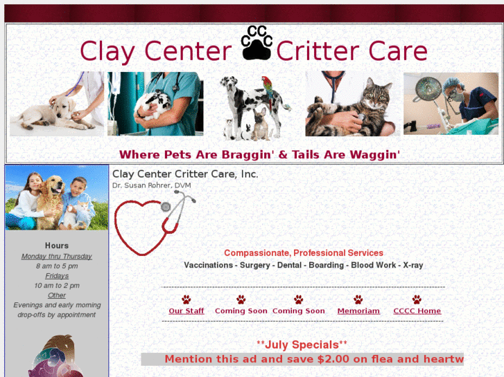 www.claycentercrittercare.com