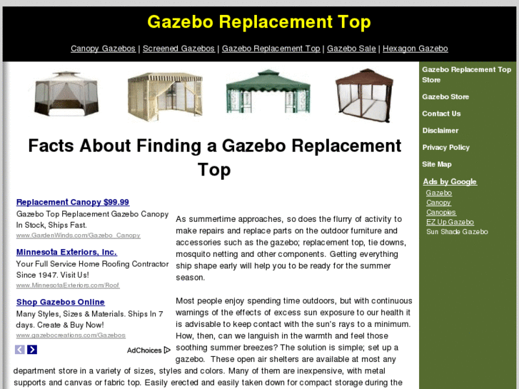 www.gazeboreplacementtop.com