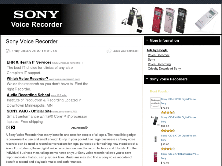 www.sonyvoicerecorder.org