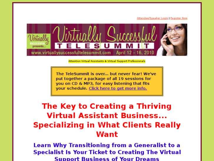 www.virtuallysuccessfultelesummit.com