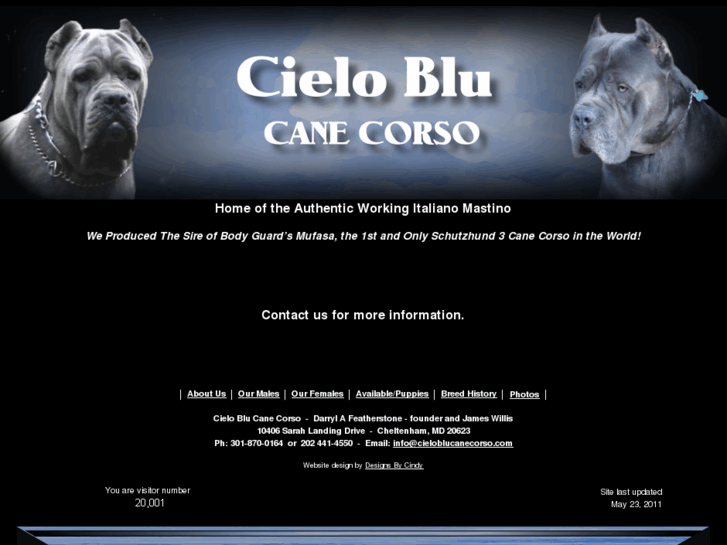 www.cieloblucanecorso.com