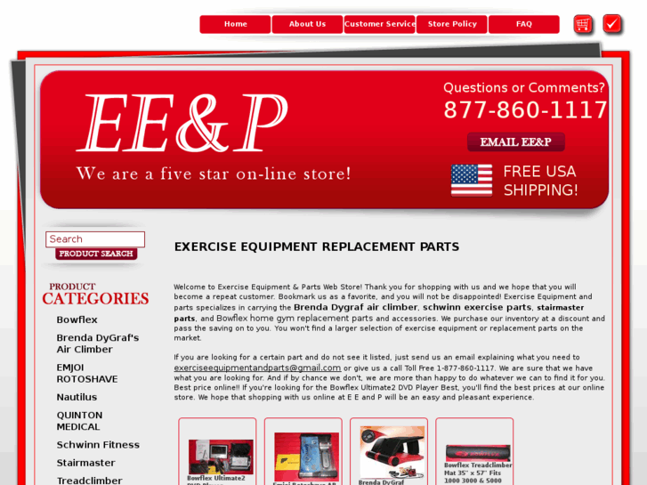 www.exerciseequipmentandparts4u.com