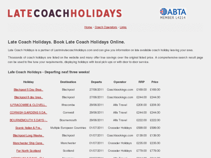 www.latecoachholidays.com