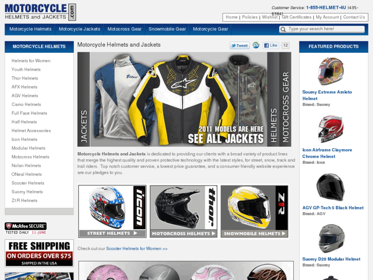 www.motorcyclehelmetsandjackets.com