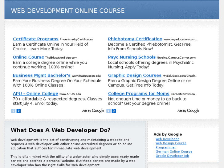 www.webdevelopmentonlinecourse.com