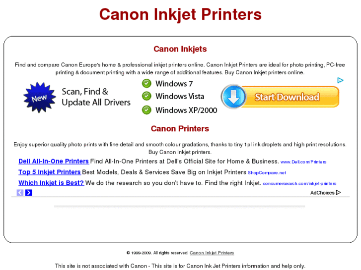 www.canoninkjetprinters.com