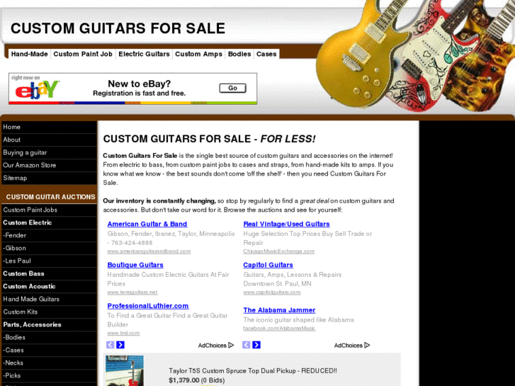 www.custom-guitars-for-sale.com