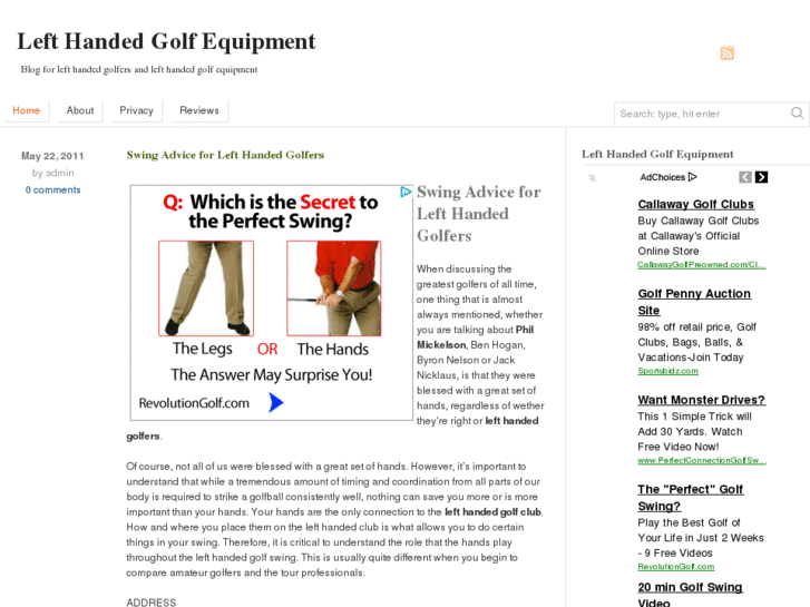 www.lefthandedgolfequipment.org