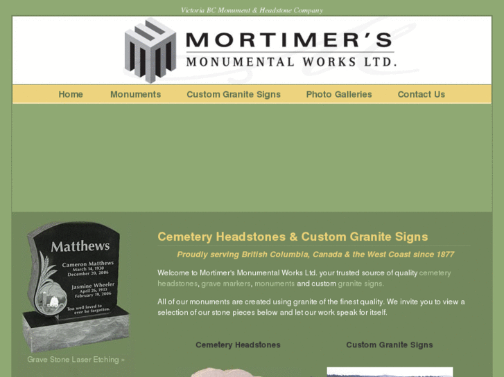 www.mortimersmonuments.com